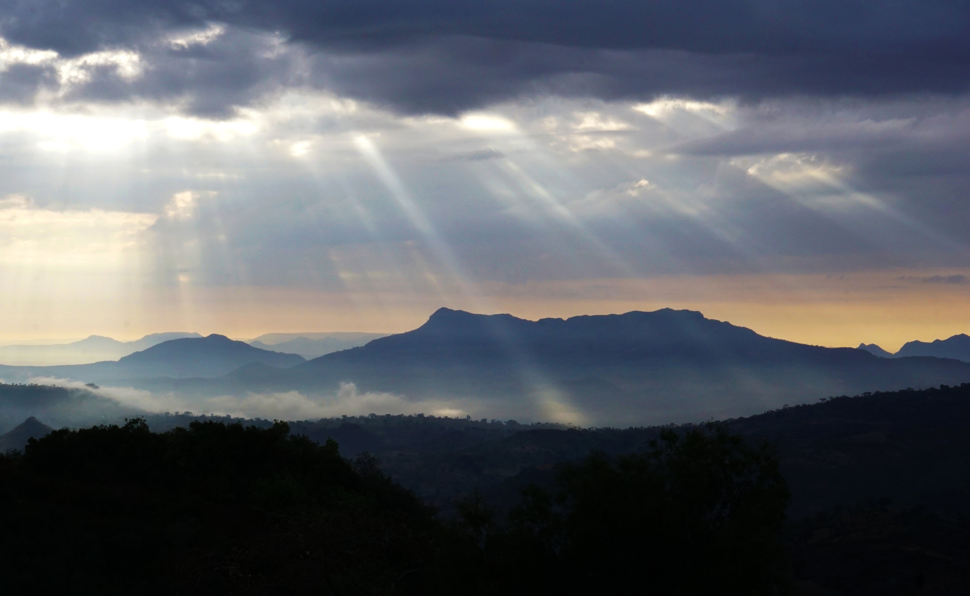 Image of Ethiopian mountains in the evening